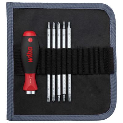 Wiha 281T6-01 SET 6tlg Werkplaats Wisselklingset 6-delig Plat, Kruiskop Phillips, Kruiskop Pozidriv, Binnen-Torx