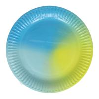 Papieren Feest Borden 23cm, 10st. - thumbnail