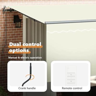 VidaXL Inklapbaar zonnescherm crème 350 x 200 cm