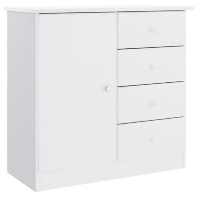 Dressoir ALTA 77x35x73 cm massief grenenhout wit