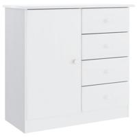 Dressoir ALTA 77x35x73 cm massief grenenhout wit - thumbnail
