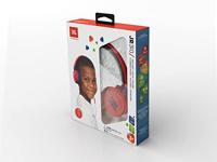 JBL Jr310 On-ear kinderkoptelefoon in rood-blauw - bekabelde koptelefoon met headset en afstandsbediening - ideaal voor school en vrije tijd - thumbnail
