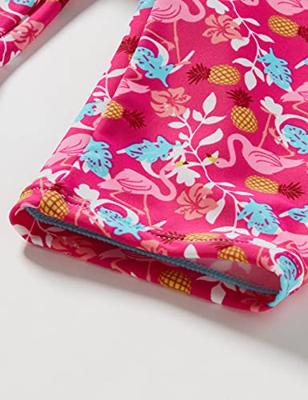 Playshoes zwempak lange mouw Flamingo Mint Roze-98-104