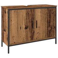 4-delige badkamermeubelset - Oud Hout - Geengineerd Hout - thumbnail