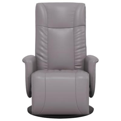 Fauteuil verstelbaar met voetensteun kunstleer grijs