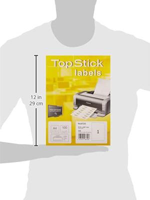 Etiket topstick 210x297mm wit 100st