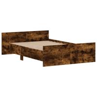 Bedframe met hoofd- en voeteneinde gerookt eiken 120x200 cm - thumbnail