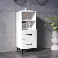 Dressoir 34,5x34x90 cm bewerkt hout wit - thumbnail