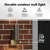 VidaXL Buiten wandlamp 2 pcs zilver 7 x 10 x 22 cm rvs en glas - thumbnail