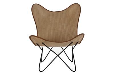 Stoel DKD Home Decor Metaal Rotan (74 x 78 x 92 cm)