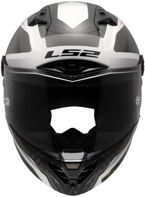 LS2 integraalhelm "ff805 thunder carbon gp diamond helmet ff805 thunder gp raute xxl white/grey