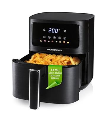 GourmetMaxx GOURMETmaxx Heißluft-Fritteuse Digital 4,5l 1500W Airfryer 4.5 l 1500 W Met display, Timerfunctie Zwart