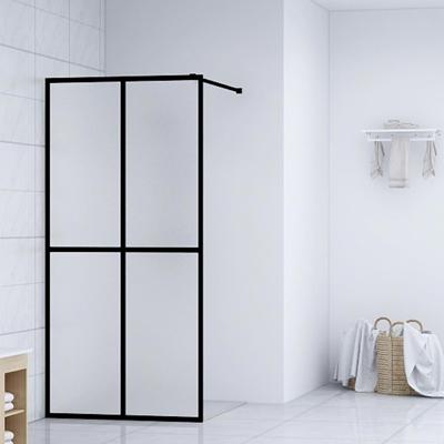 Inloopdouchewand 100x195 cm mat gehard glas