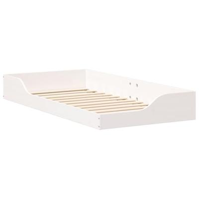 Bedframe Wit 75 x 190 cm Massief grenenhout Bedframe Wit 75 x 190 cm Massief grenenhout