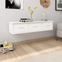 VidaXL Wandschap met lades 88x26x18,5 cm bewerkt hout wit - thumbnail
