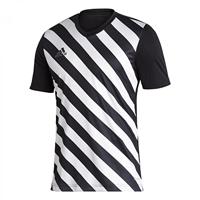 adidas Entrada 22 Graphic Voetbalshirt Zwart Wit - thumbnail