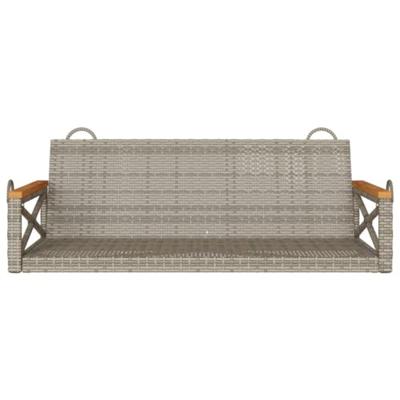 Schommelbank 109x62x40 cm poly rattan grijs