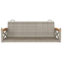 Schommelbank 109x62x40 cm poly rattan grijs - thumbnail