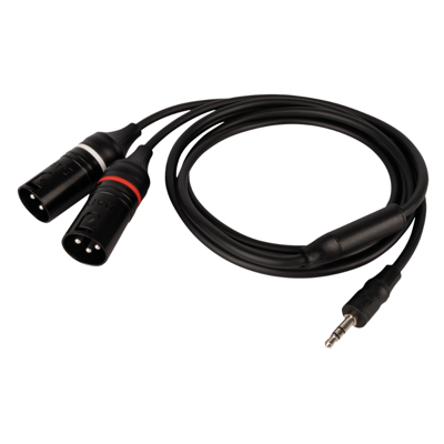 DAP FL120 verloopkabel 1x minijack naar 2x XLR male 1,5m