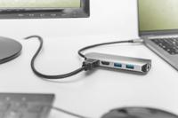 Digitus DA-70884 interface hub USB 3.2 Gen 1 (3.1 Gen 1) Type-C 5 Mbit/s Aluminium - thumbnail