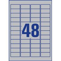 Avery-Zweckform L6009-100 Etiketten voor typeplaatjes 45.7 x 21.2 mm Polyester folie Zilver 4800 stuk(s) Permanent hechtend Laser (zwart/wit), Kopiëren - thumbnail