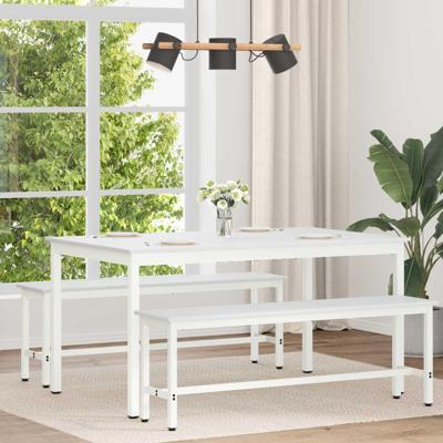 Eettafel Wit 150 x 90 x 75 cm Massief grenenhout