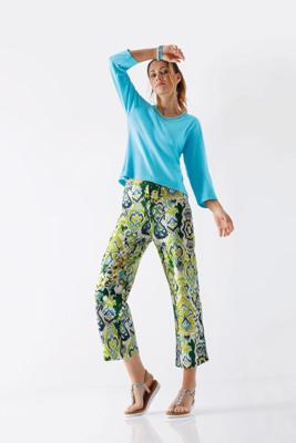 Stijlvolle Hajo dames pyjama blauw en groen Stijlvolle Hajo dames pyjama blauw en groen