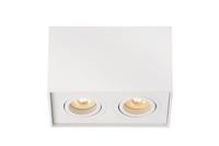 Lucide TUBE - Plafondspot - 2xGU10 - Wit - thumbnail