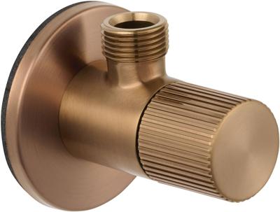 Ben Engraved Line hoekstopkraan incl. aansluitslang 1/2 x 3/8 inch geborsteld koper