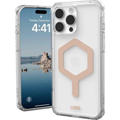 Urban Armor Gear Plyo MagSafe Case Backcover Apple iPhone 16 Pro Max Ice, Transparant, Rose Gold MagSafe compatible Urban Armor Gear Plyo MagSafe Case Backcover Apple iPhone 16 Pro Max Ice, Transparant, Rose Gold MagSafe compatible