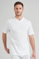 2-pack heren American T-Shirts v-hals - Wijde heren ondershirts - Stevige katoenen kwaliteit - 100% katoen wit - thumbnail