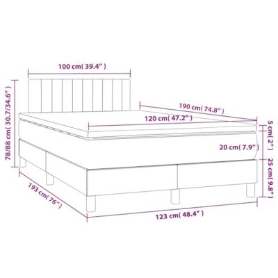 Boxspring met matras fluweel roze 120x190 cm