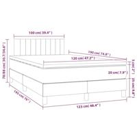 Boxspring met matras fluweel roze 120x190 cm - thumbnail