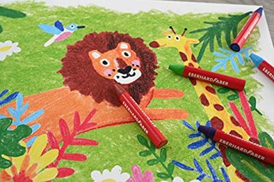 Eberhard Faber EF-524010 Waskrijt Driekantig Watervast Etui à 12 Stuks Eberhard Faber EF-524010 Waskrijt Driekantig Watervast Etui à 12 Stuks