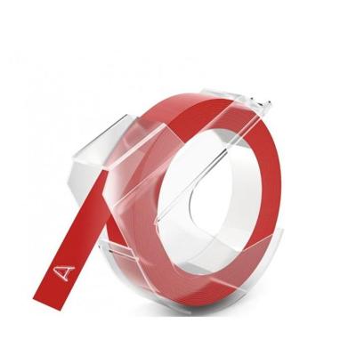 DYMO 3D Labeltape voor lettertang Vinyl Tapekleur: Rood Tekstkleur: Wit 9 mm 3 m