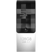 Silicon Power C31 Dual USB Pendrive Mobile 128GB USB-C Black - thumbnail