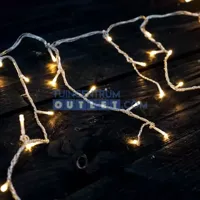 Led fonkel icicleverlichting 720 lampjes transparant snoer - thumbnail