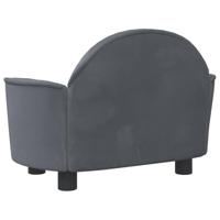 Hondenmand 66x40x45 cm fluweel donkergrijs - thumbnail