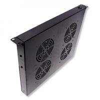 LogiLink FAU04FB 19 inch 4 x Ventilator voor patchkast Zwart - thumbnail