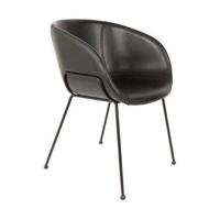 Zuiver Eetkamerstoel 'Feston' PU leer, kleur Zwart - thumbnail