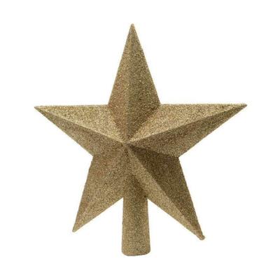 Piek plastic ster glitter diameter 19 cm licht goud KSD - Ksd - thumbnail