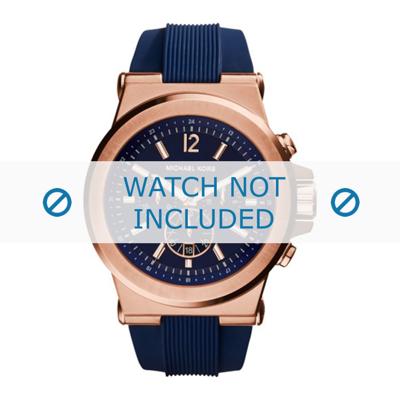 Horlogeband Michael Kors MK8295 / Dylan Rubber Blauw 13mm Horlogeband Michael Kors MK8295 / Dylan Rubber Blauw 13mm