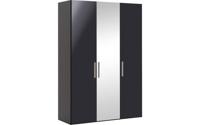 Goossens Kledingkast Easy Storage Ddk, Kledingkast 153 cm breed, 220 cm hoog, 2x draaideur en 1x spiegel draaideur midden - thumbnail