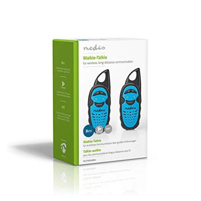 Nedis WLTK0300BU Walkietalkie Bereik 3 Km 1 Kanaal Ptt 2 Stuks Zwart