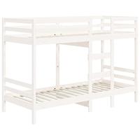 Stapelbed massief grenenhout wit 90x200 cm - thumbnail