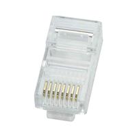 LogiLink RJ45-connector CAT5e MP0002 Stekker, recht Aantal polen: 8P8C Transparant 100 stuk(s) - thumbnail