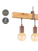 Home sweet home hanglamp Denton 4L - hout / roest - thumbnail