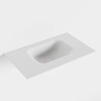 MONDIAZ LEX Talc solid surface inleg wastafel voor toiletmeubel 50cm. Positie wasbak rechts - thumbnail