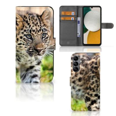 Samsung Galaxy A34 | Telefoonhoesje | Met pasjeshouder | Baby Luipaard