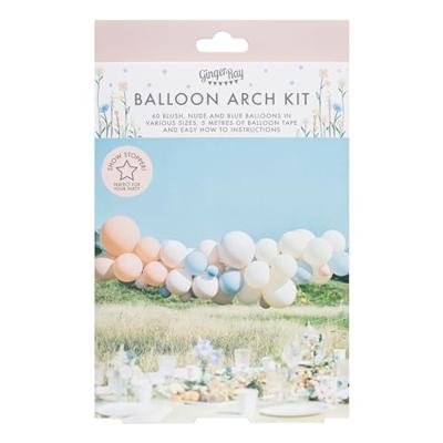 Ballonnenboog Chique Blush, Nude & Blauw